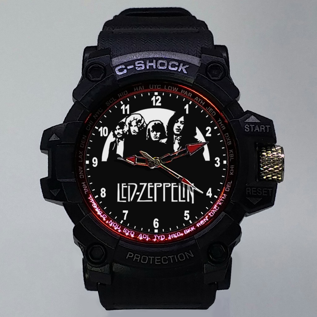 (ISTIMEWA BOSSQUE) JAM TANGAN LED ZEPPELIN  LIST MERAH - EXCLUSIVE 20