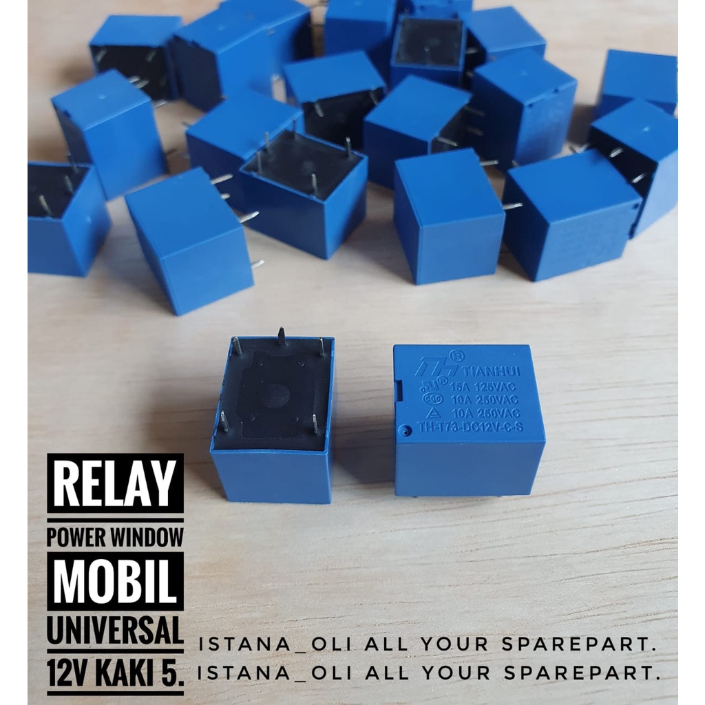 Relay Power Window 12V Kaki 5 Universal Mobil Toyota Honda Timor Isuzu Daihatsu Suzuki Rilay Rellay