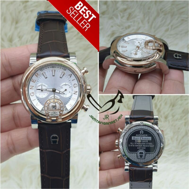 JAM TANGAN WANITA AIGNER BARY DONNA BATRE TALI KULIT KUALITAS ORIGINAL