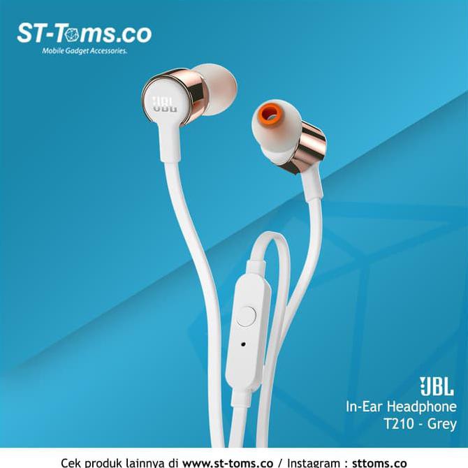JBL IN-EAR HEADPHONE T210 - GREY