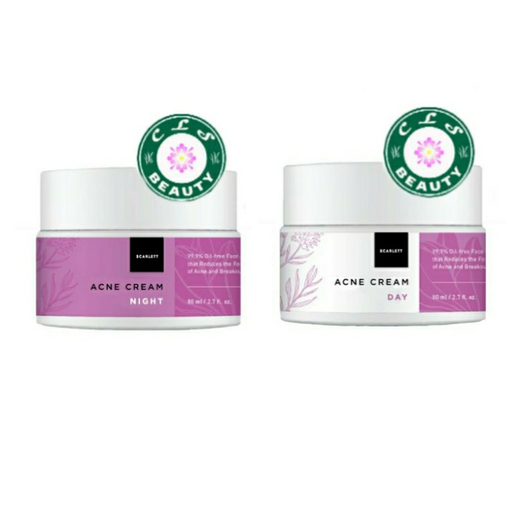 SCARLETT ACNE CREAM DAY & CREAM NIGHT BPOM
