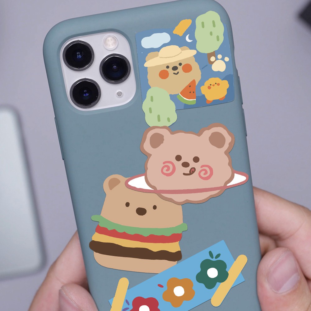 50PCS Korea Ins Cartoon Travel Bear Suitcase Mobile Phone Case Computer Waterproof Graffiti Stickers