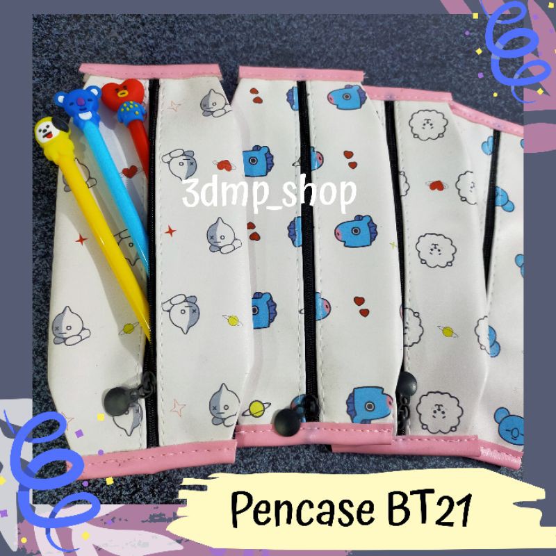 Pencase Pensilcase Pencilcase Tempat Kotak Pensil BT21 Mang RJ Koya Van BTS KPOP