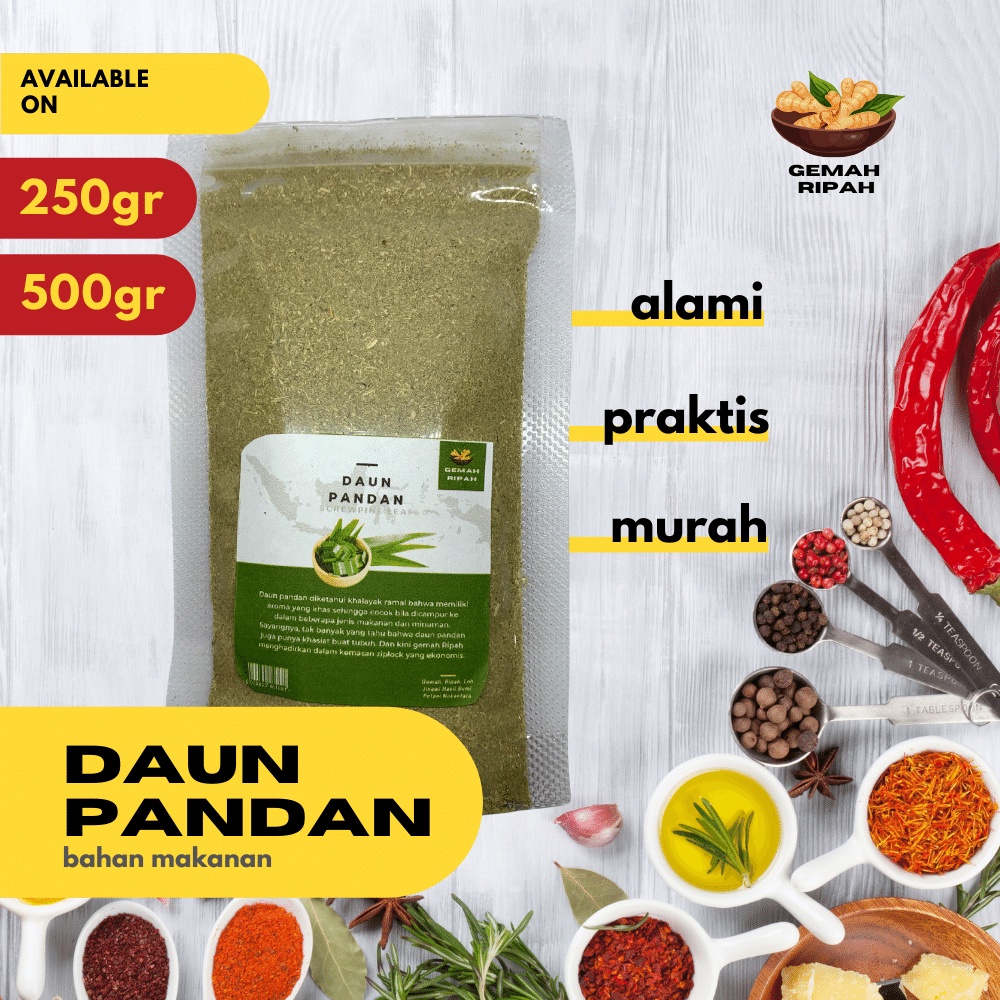 

Daun Pandan Bubuk 250gram 500gram 1kgDaun Pandan Wangi Kering Premium Daun Pandan Bubuk Pewangi Makanan Alami Perasa Alami Pewarna Alami Obat Nyeri Sendi Lutut Hipertensi Obat Diare Ketombe Rambut Obat Insomnia Detoksifikasi Perawatan Rambut Rontok