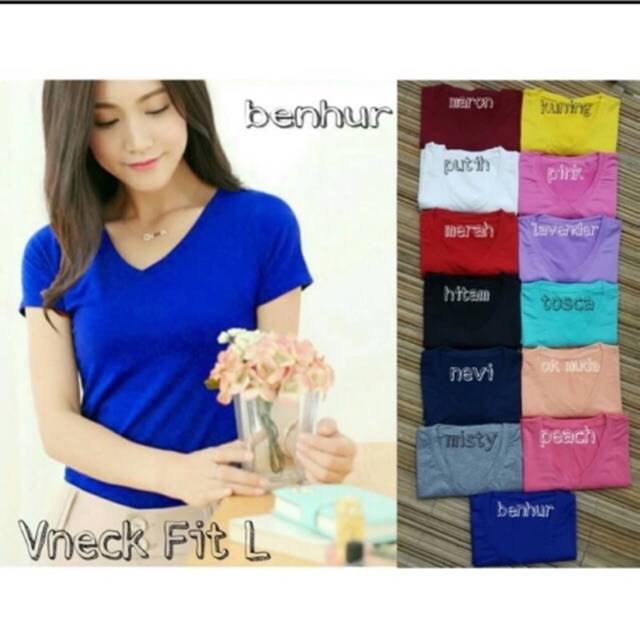 FourFashion VNECK spandex BERSHKANA MURAH TOP NO. 114