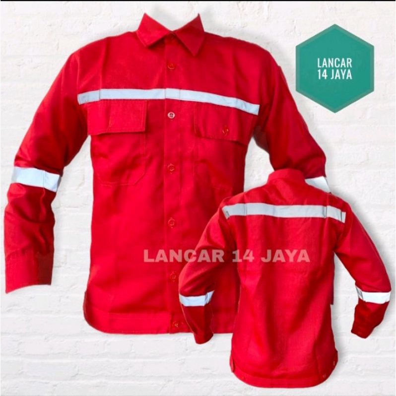 kemeja lapangan wearpak / kerja / lapangan / tangan panjang