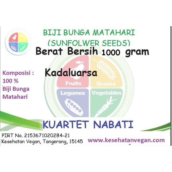 

A4709Z7A 1000Gr Sunflower Seed / Biji Bunga Matahari Mentah S0Asu