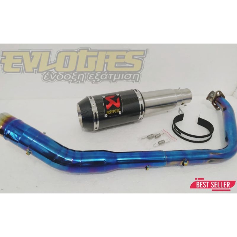 Knalpot Yamaha XSR155 YZF-R15 R15 V3 MT15 R3 Leher Biru Akrapovic Carbon Lorenzo