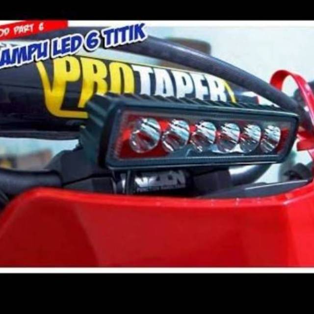 LAMPU LED SUPERMOTO+DUDUKAN  KLX CRF  6,10+BREKET HEADLAMP KLX HEADLAMP CRF LAMPU