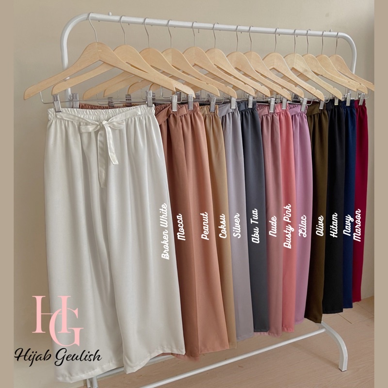 NAOMI KULOT RIBON PANTS / CELANA KULOT RIBON PANTS / CELANA PANJANG / CELANA KULOT BELLACREPE