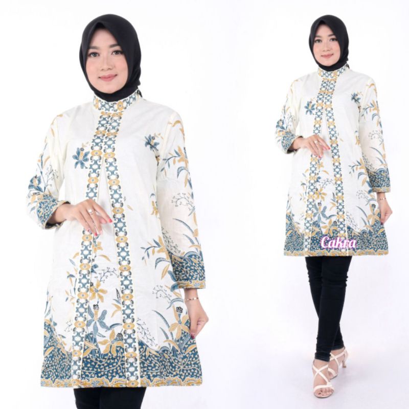 Atasan Batik Wanita Jumbo Tunik Batik Modern / Baju Kerja Kondangan Wanita / Dress Batik Jumbo / Bat