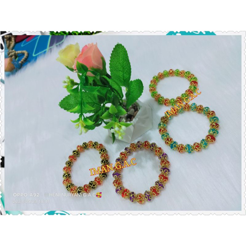 Gelang tangan india ceko manik unik/gelang kristal ceko bakpau gelang tangan india