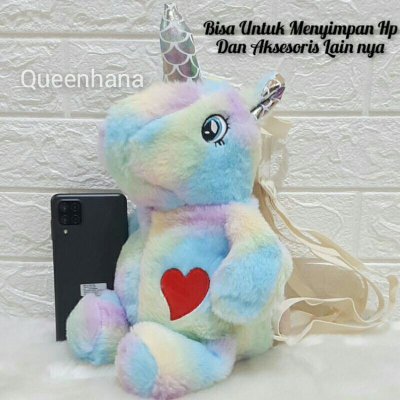 Tas Ransel Boneka  Unicorn Tas Ransel Anak Lucu