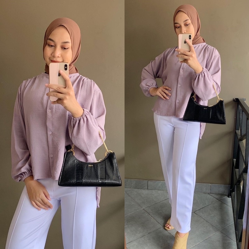 MOAH BLOUSE || BLOUSE CRINCLE AIRFLOW