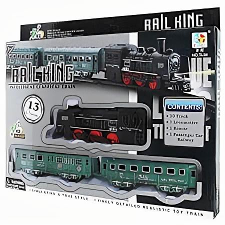 Mainan Anak Rel Kereta Api Rail King Isi 13 Pcs