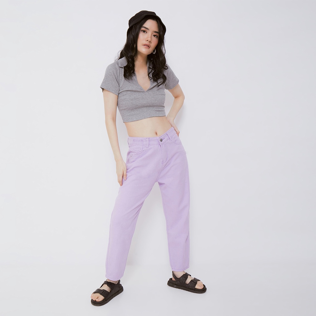 VIERLIN - Jeans 3189 - BOYFRIEND LILAC