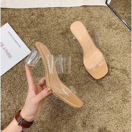 Heels TRANSPARANT wanita model terbaru import kekinian Sepatu wanita import 500