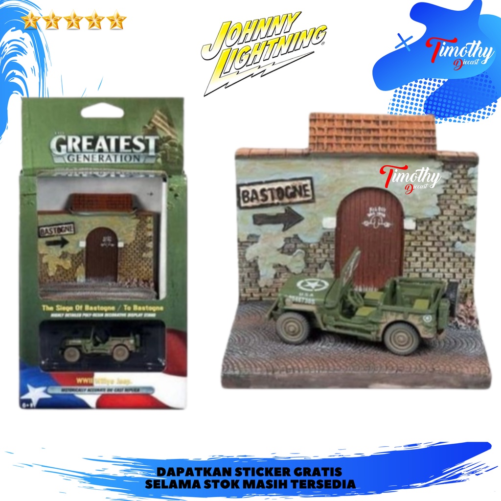 Johnny Lightning THE SIEGE OF BASTOGNE WWII WILLYS JEEP Diorama Resin