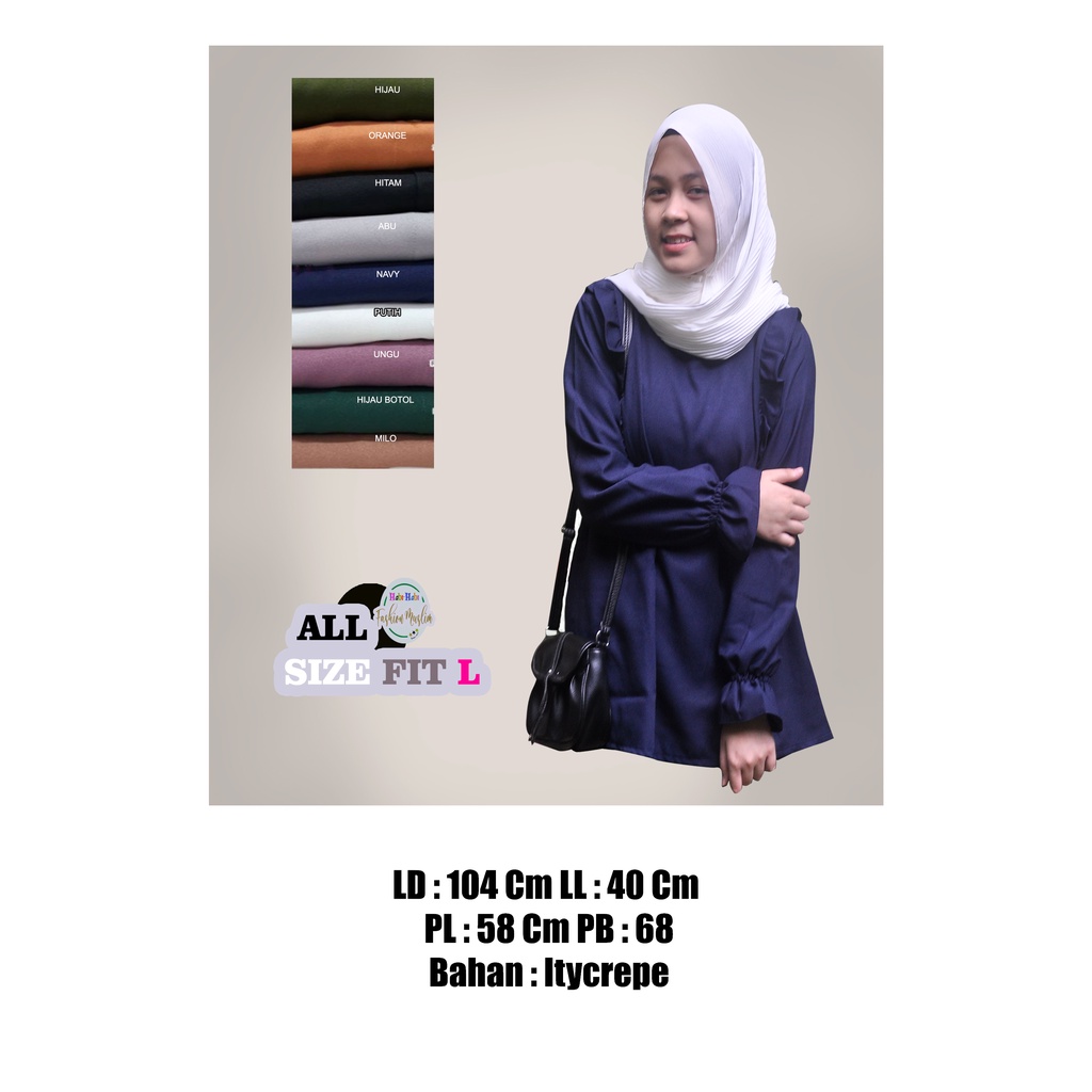 Tunik Atasan Itycrepe Muslimah Remaja/Dewasa Terlaris  2021