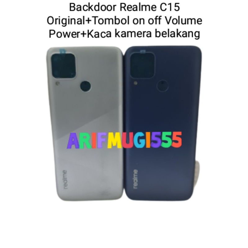 Casing Backdoor Backcover Tutup Belakang Back Casing Housing Realme C15 Original