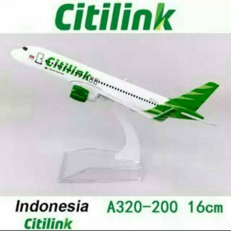 Best Promo! MINIATUR DIECAST PESAWAT CITILINK PAJANGAN HIASAN PESAWAT Sale!