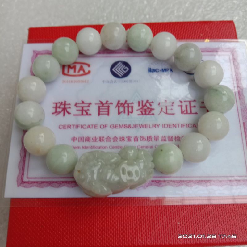 GELANG GIOK TIONGKOK ASLI GIOK SIMBOL KEBERUNTUNGAN PRIA DAN WANITA