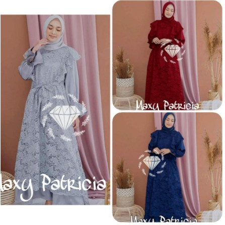 Baju Gamis Muslim Terbaru 2020 2021 Model Baju Pesta Wanita kekinian Bahan Velvet Kondangan remaja