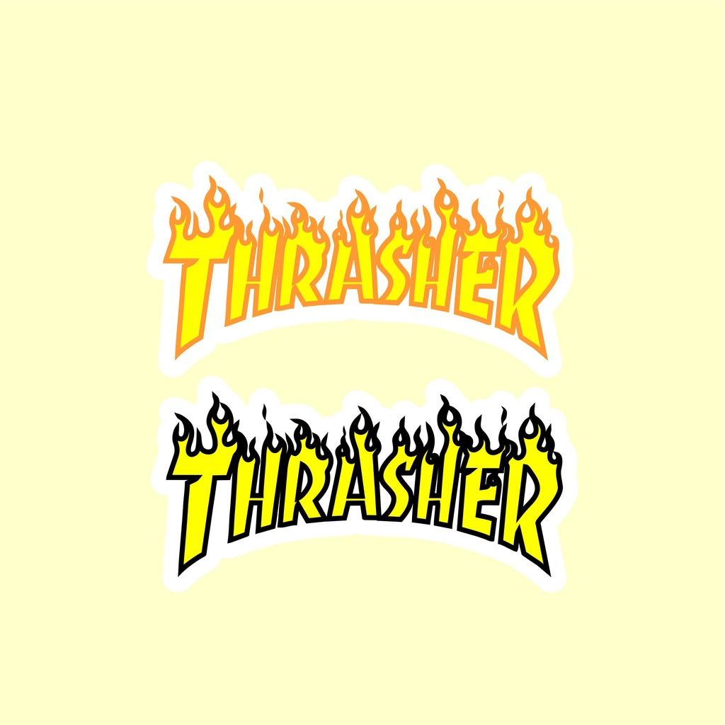 

Stiker brand Stiker distro Thrasher Bahan graftac anti air