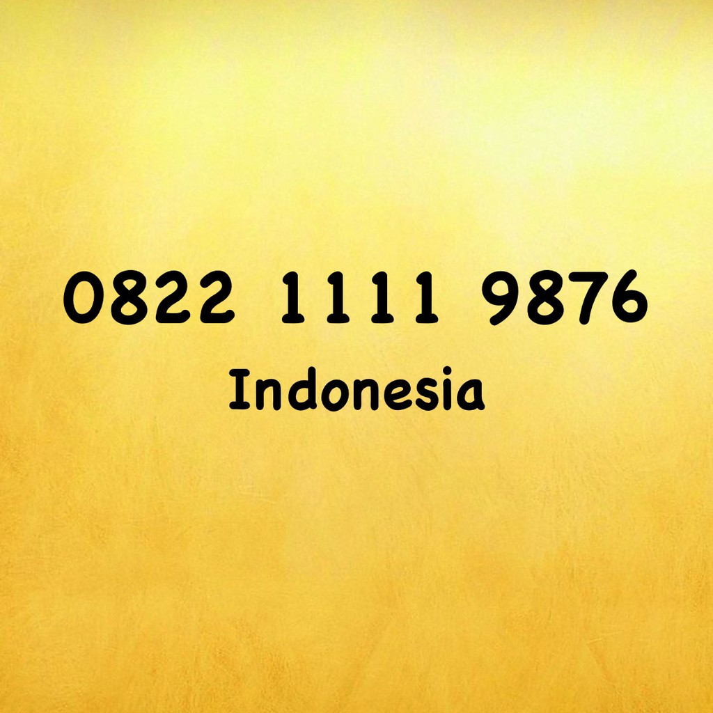 Nomor Cantik Simpati LOOP Urut 4 Angka - 0822 1111 9876