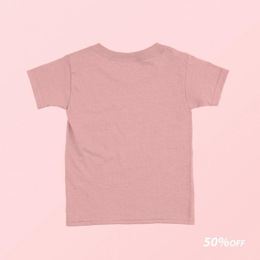 Baju Kaos Polos Anak Bahan Cotton Combed 24s Warna Dusty Pink Umur 1-8 Tahun Size S-XL