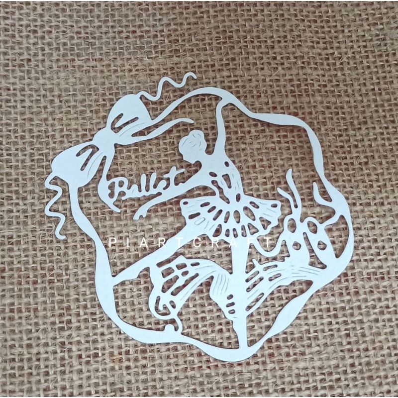 

Tag ballet - Dies cut / cut dies DIY scrapbook / vintage journal / diary / hangtag / bujo