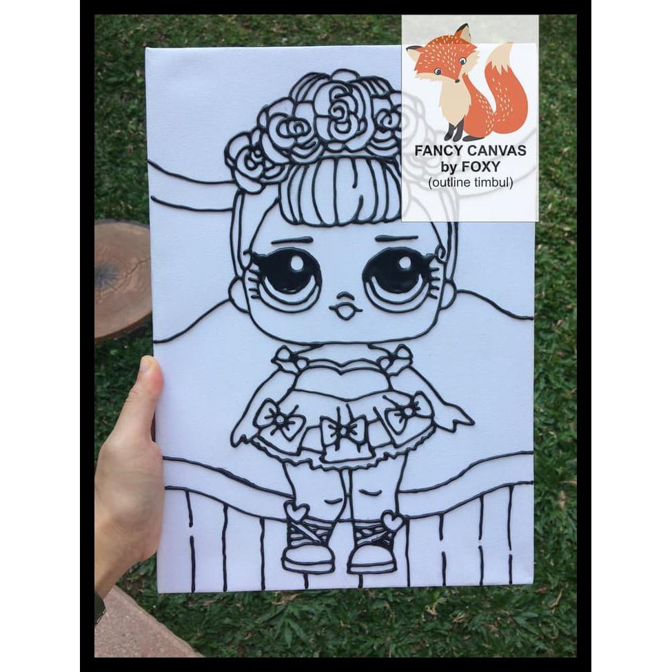 

READY STOK KANVAS LUKIS ANAK GAMBAR LOL SUPRISE DOLL - BANDO BUNGA MAWAR PERALATAN MELUKIS MURAH