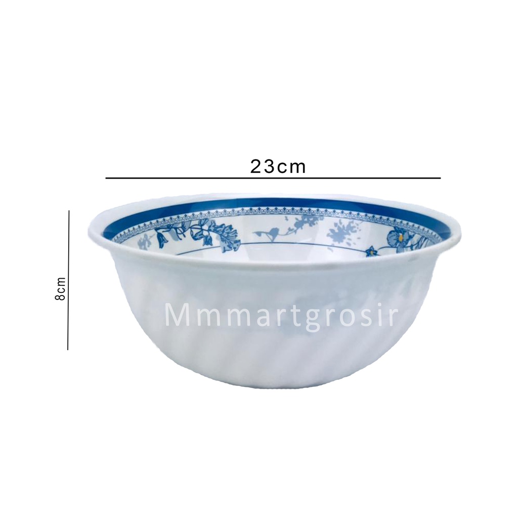Mangkok Melamine / Mangkok Hugi / Mangkok Motif Bunga / Uk.23cm