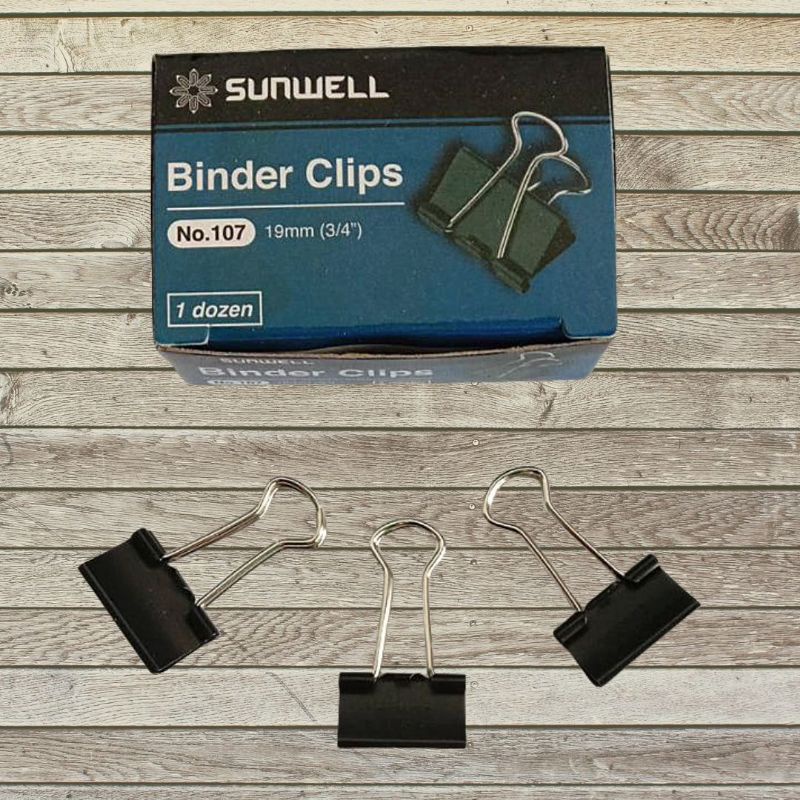 

Klip Penjepit Kertas Binder Clip No 107 Sunwell Paper Clip