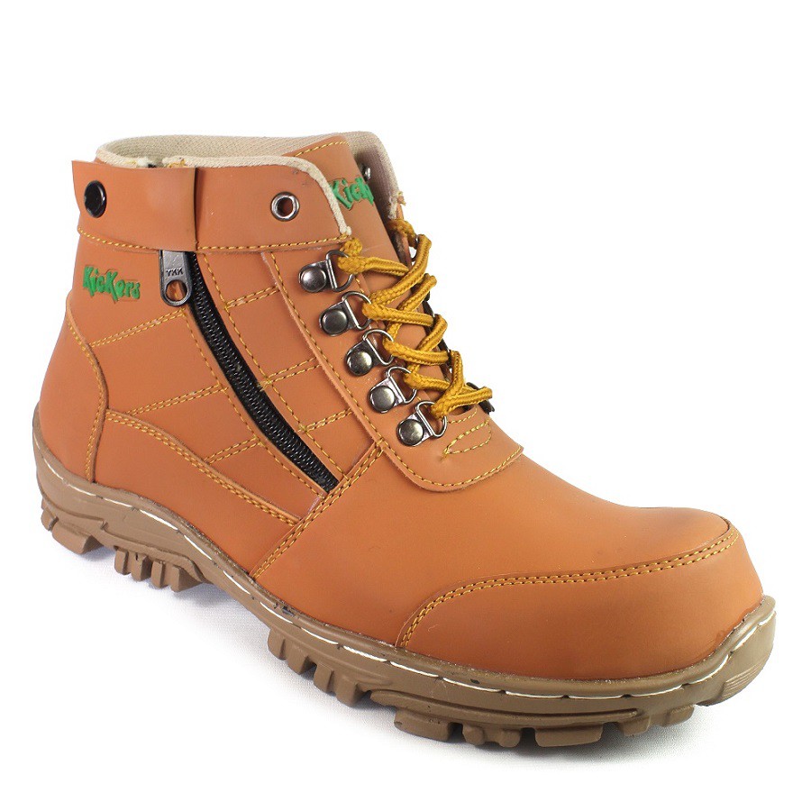 COD!!! SEPATU SAFETY BOOTS  KICKERS MORISEY UJUNG BESI  KEREN TRACKING HIKING BIKERS