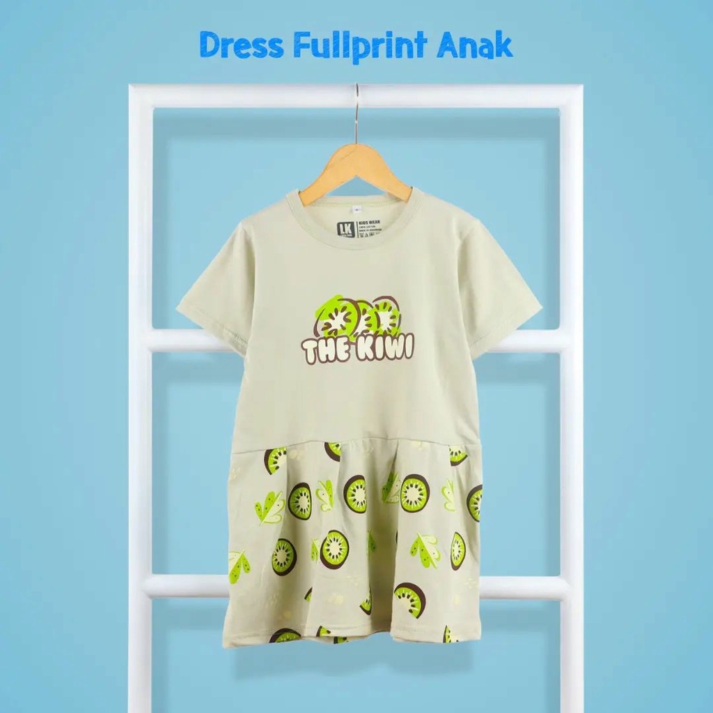 Dress Anak Perempuan 1 2 3 4 5 6 Tahun Kaos Motif Lucu Murah Import Bahan Cotton Combed 30s Lengan Pendek Kekinian