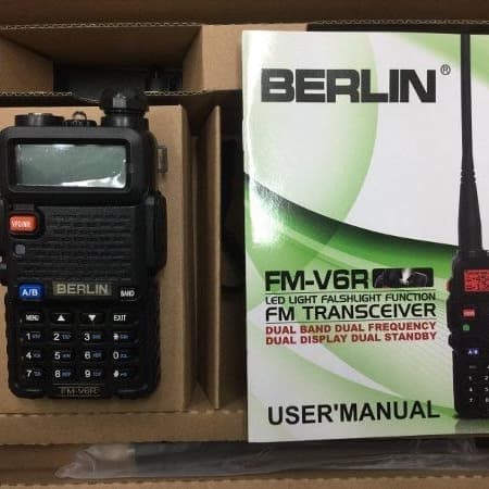 HT/HANDY TALKY BERLINFM- V6R /FM-V6 R ORIGINAL DUAL BAND VHF DAN UHF