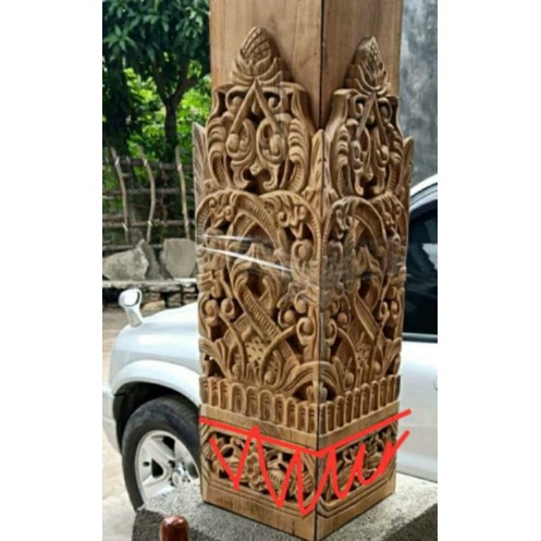 tempel soko kayu jati ukiran jepara