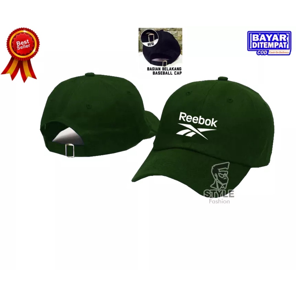 Topi Baseball Distro REEBOK Logo White Terbaru