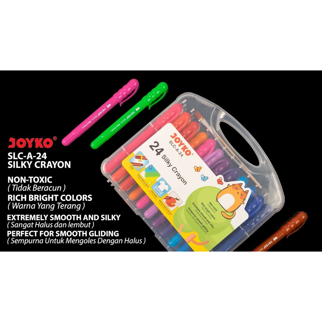 

Joyko Krayon Halus / Silky Crayon SLC-A-24 Warna MURAH RB9