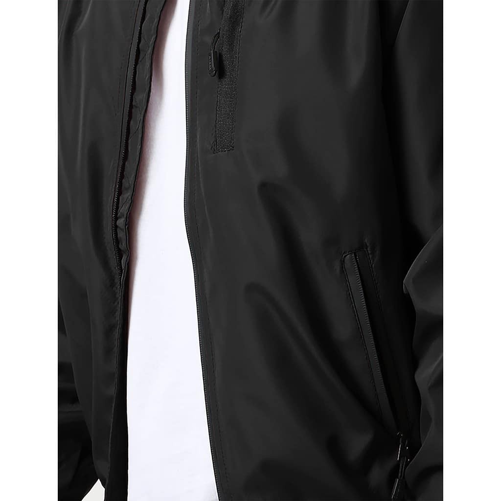 Jaket Pria Bomber Basic Hitam Polyester Premium Waterproof