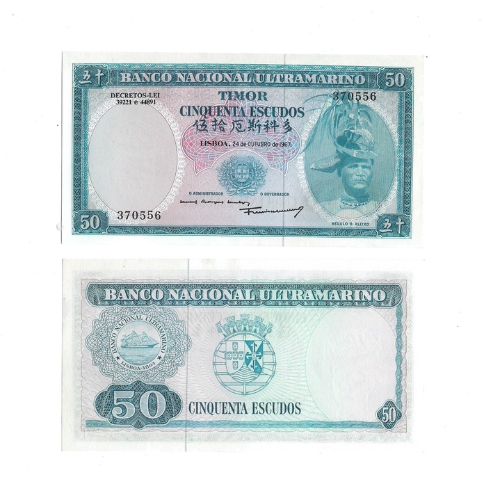 Uang kuno Timor 50 Escudos 1967 XF-UNC