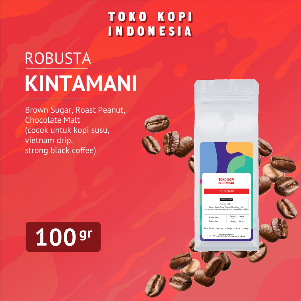 

Kopi Robusta Bali Kintamani 100gr Coffee Roast Beans Espresso Biji Bubuk Coffe Bean