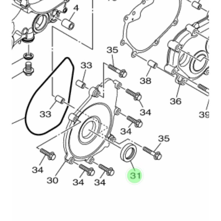 SEAL SIL KRUK KREK AS KIRI BAGIAN CVT MIO J M3 SOUL GT X RIDE 125 FREEGO ORIGINAL