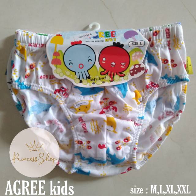 (3pcs)Celana Dalam Anak cowok agree CD agree kids