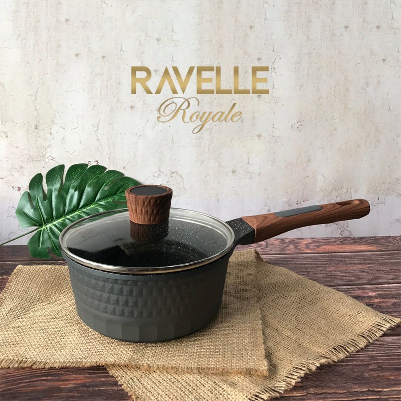 RAVELLE ROYALE Sauce Pan with LId 18 cm Panci Saos dengan Tutup