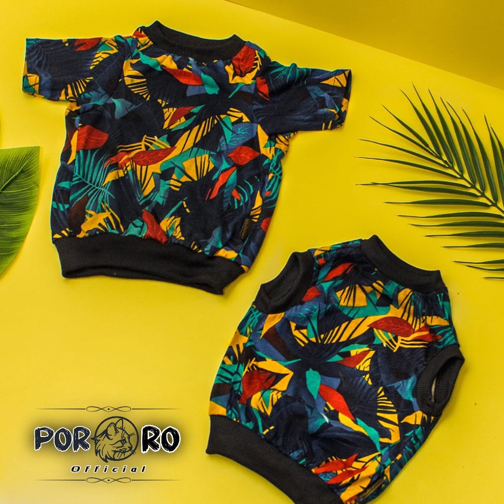 Pororo - Baju Kucing Motif Hawai Lucu Murah  AKsesoris Hewan