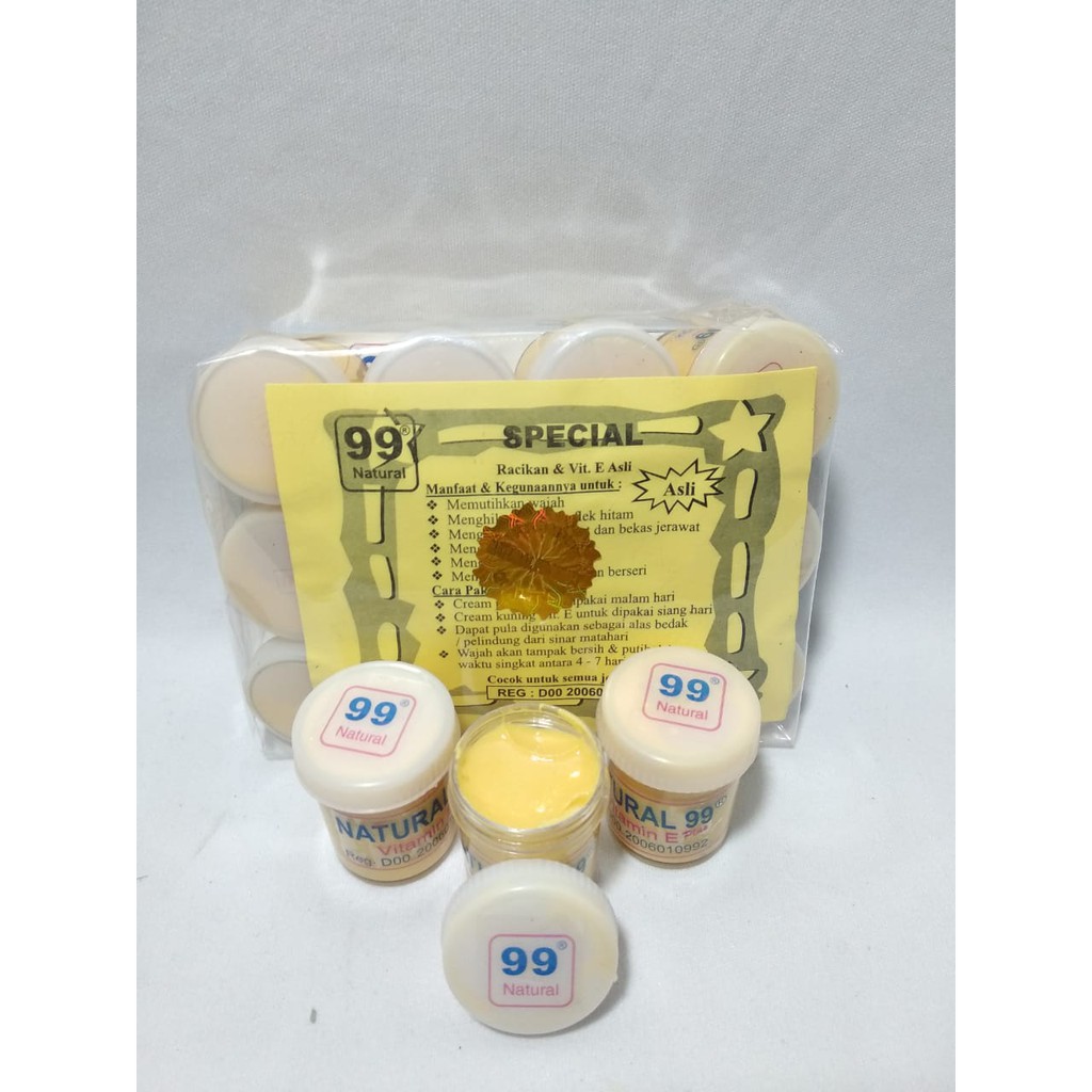 ( 12pc ) CREAM NATURAL 99 CREAM RACIK SIANG &amp;MALAM ORIGINAL plastik