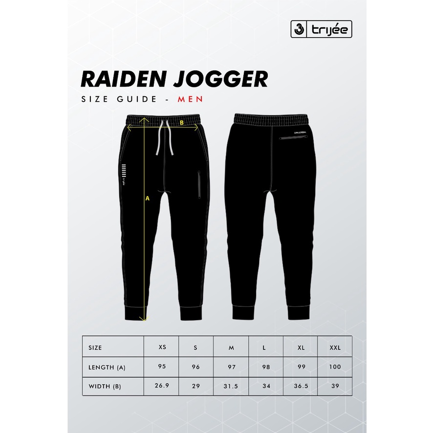 Trijee - Celana Olahraga Jogger Pria /Lari/Outdoor/  Raiden - Black