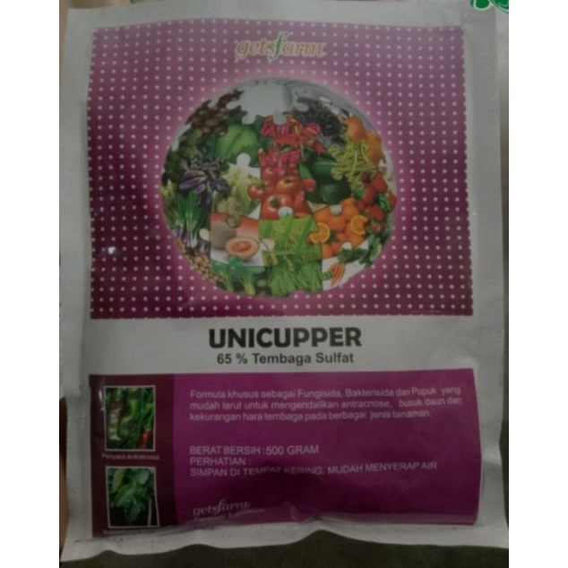 FUNGISIDA UNICUPPER 500GR TEMBAGA SULFAT PEMBASMI JAMUT DAN PATHEK TANAMAN